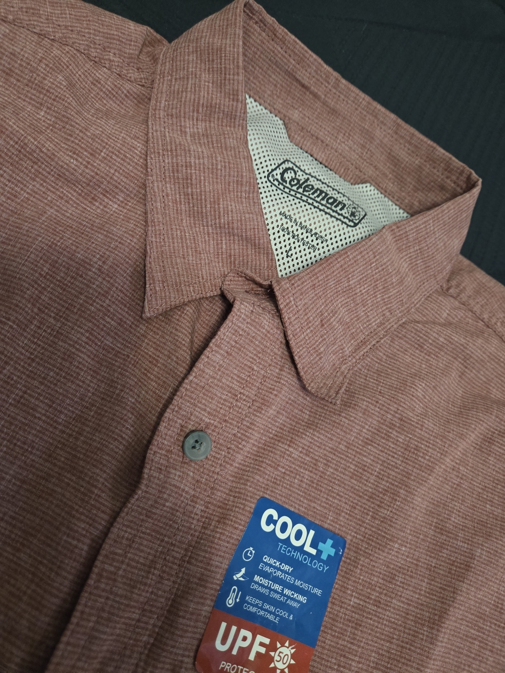 Coleman Lightweight Button-Up Shirt in Dusty Rose Size L #525